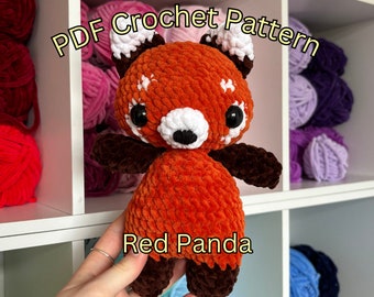 Low-Sew Red Panda Pattern / PDF Pattern / Crochet Pattern