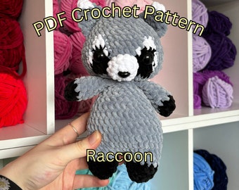 Low-Sew Raccoon Pattern / PDF Pattern / Crochet Pattern