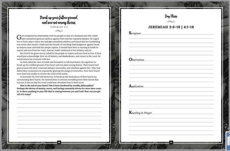 Scripture Fallow Ground JEREMIAH: A 5-week Bible Study - Etsy