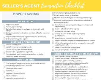 Seller&#39;s Transaction Checklist
