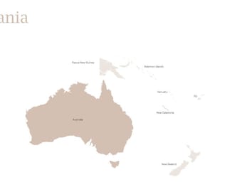 Editable Oceania Map PowerPoint Template