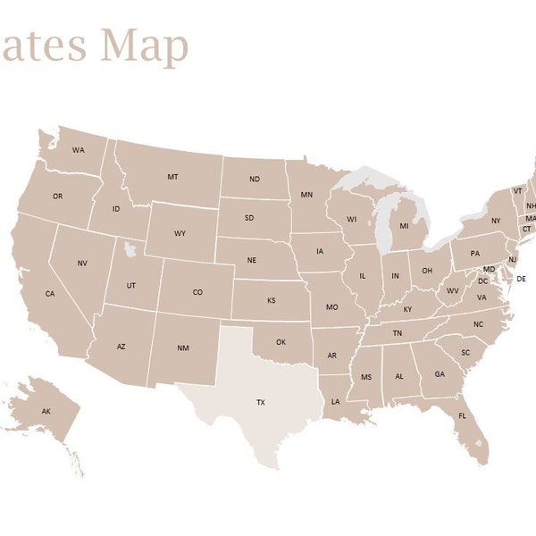 Editable United States of America Map PowerPoint Template