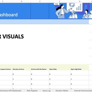 Project Management Excel Template | Action Tracker, KPI Dashboard (Instant Download) image 7