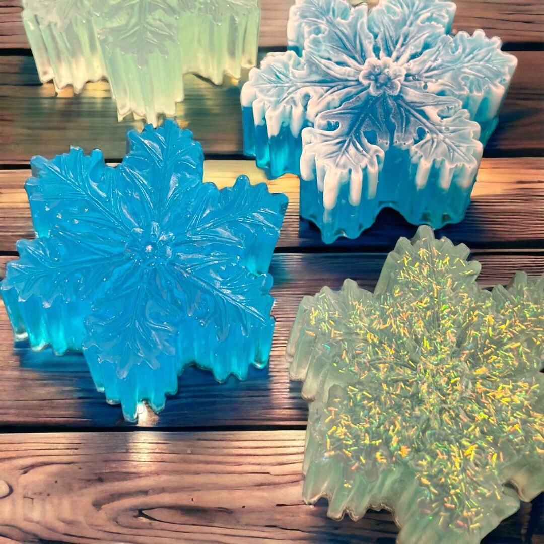Christmas Soap Gift Snowflake Soap Christmas Soap Handmade Etsy