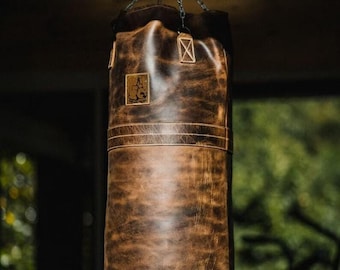 Cowhide Leather Punching Bag, Professional Training Gym Bag