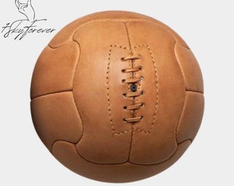 ヴィンテージレザーサッカーボール：1950年ワールドカップスタイル