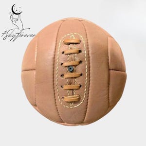 1938 World Cup Vintage Soccer Ball, Collectible Memorabilia for Football Enthusiasts & Art Collectors, Handcrafted from Genuine Leather