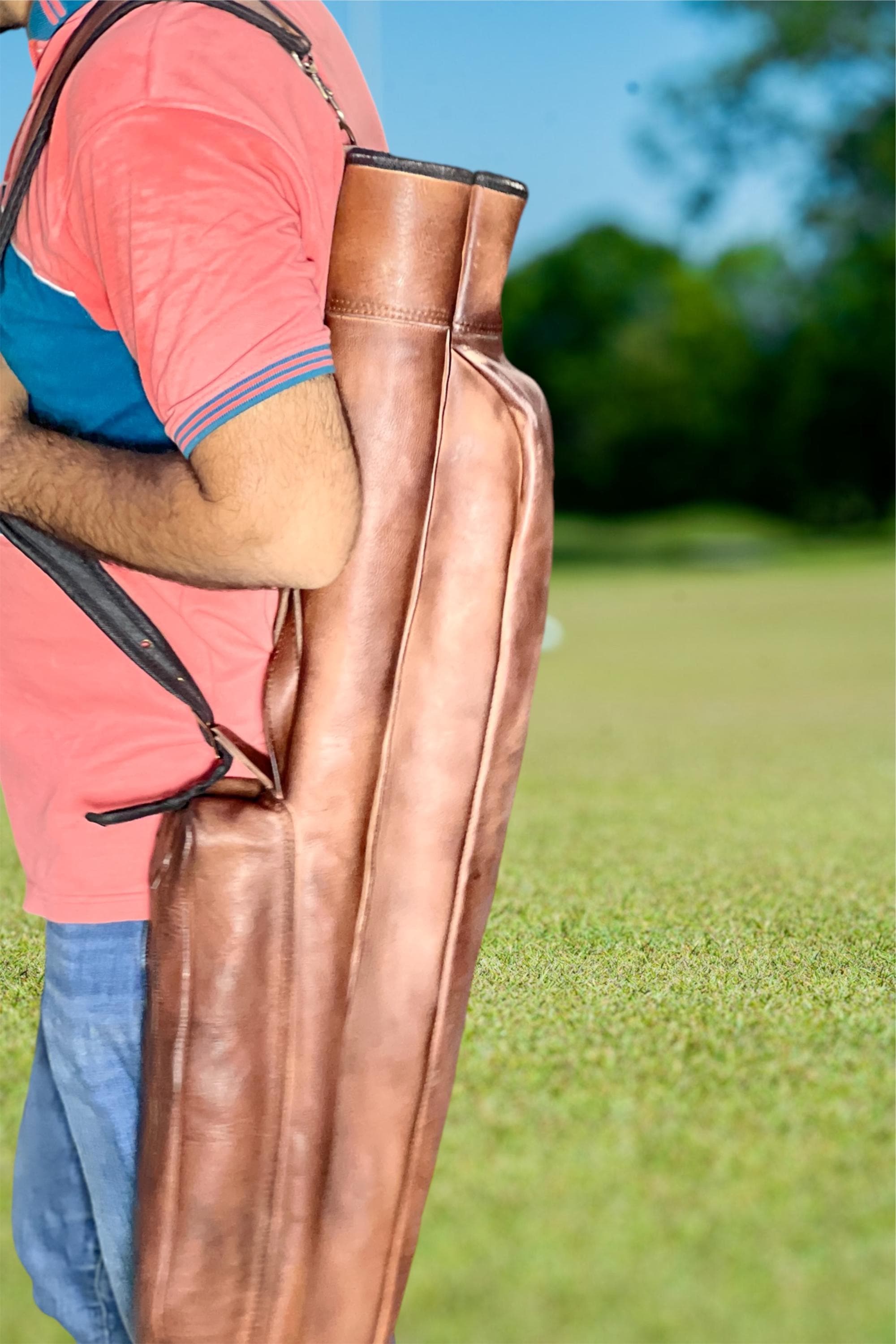 Retro Vintage Golf Bag, Retro Vintage Tanned Leather Handmade Golf Club ...