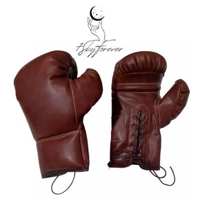 Vintage leather boxing gloves, Muay Thai boxing gloves, martial arts and boxing training, Cowhide luxury punch gloves, gift for Him.