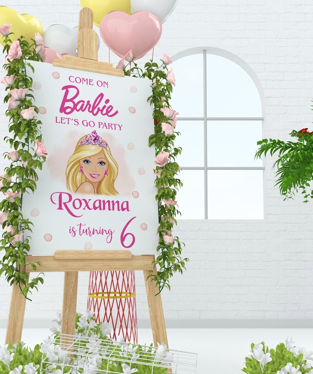 Personalised Barbie Welcome Board, Sign 5mm Foamex Welcome Signs ...
