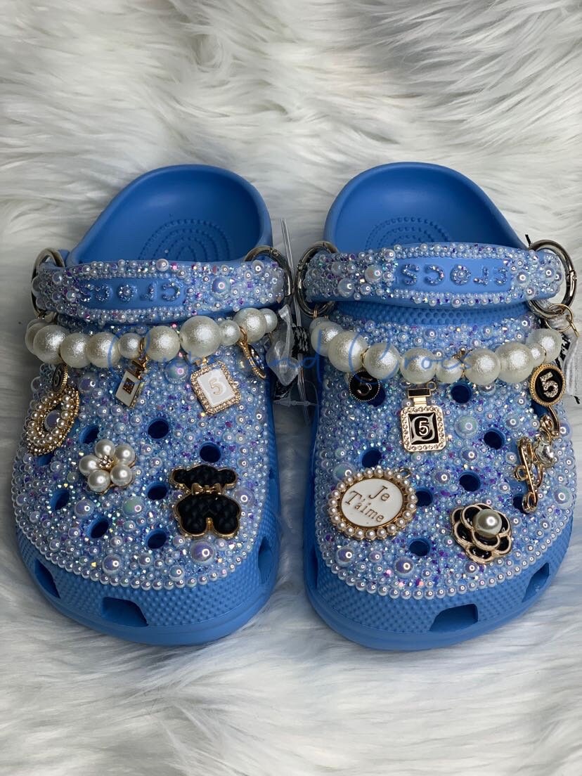 Dramatic bling custom order crocs