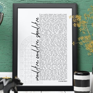 WOULD&#39;VE Could&#39;ve Should&#39;ve Digital Lyrics Poster | Midnights Album | Home, Office, Kitchen Decor *UPDATED*