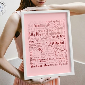 RED TV TRACK List Print | Digital Download | Swiftie Prints | Home, Office, Kitchen Decor