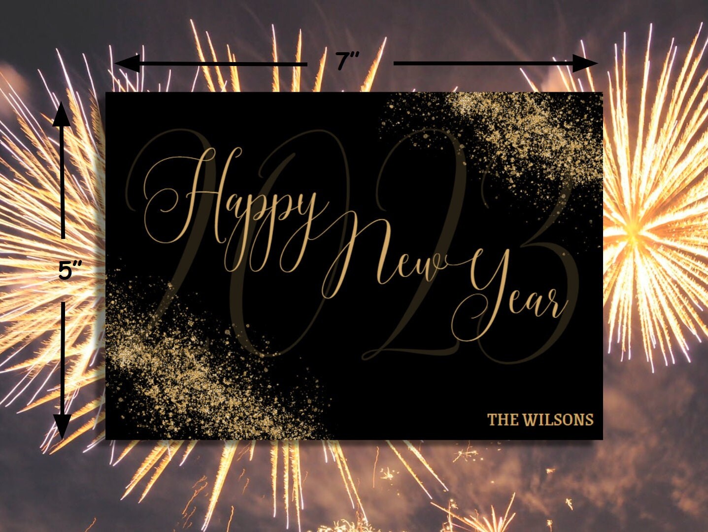 Printable New Years Card Happy New Year 2023 Elegant New - Etsy ...