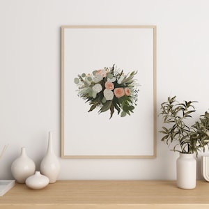 Custom Wedding Bouquet Digital Art Print