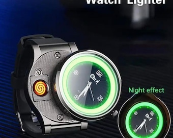 rechargeable usb luminous watch cigarette  lighter