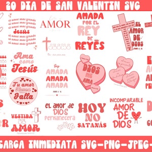 Feliz Dia de San Valentin Cristiano / Valentijnsdag Bundel SVG / Love Quotes svg / Valentijnsdag svg / Spaanse svg / Frases bíblicas