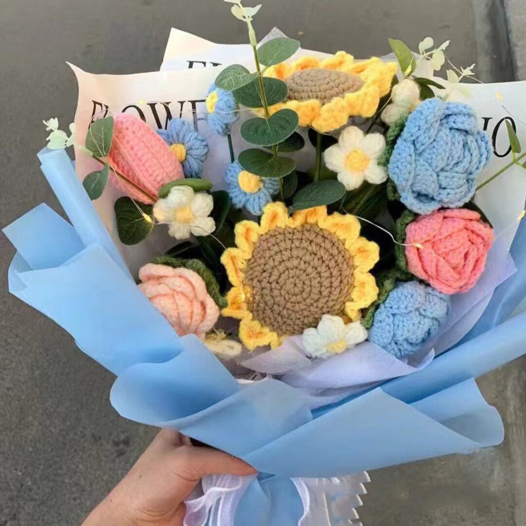 Crochet Flower Bouquet Blanket Diy Handmade - Canada