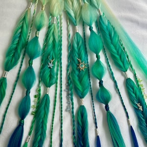 Mermaid Mane Festival Braids Synthetic Hair Extensions Rave Braids