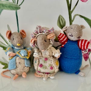 Hand Knitted MOUSE DOLLS