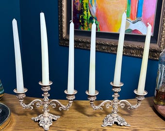 Made in Italy Old World Coated Brass Candlestick Holders Sold Individually