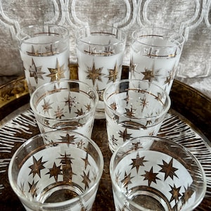 Vintage Cocktail Glasses Tall Tumblers, Low Ball or Old Fashioned Glass Sold Individually