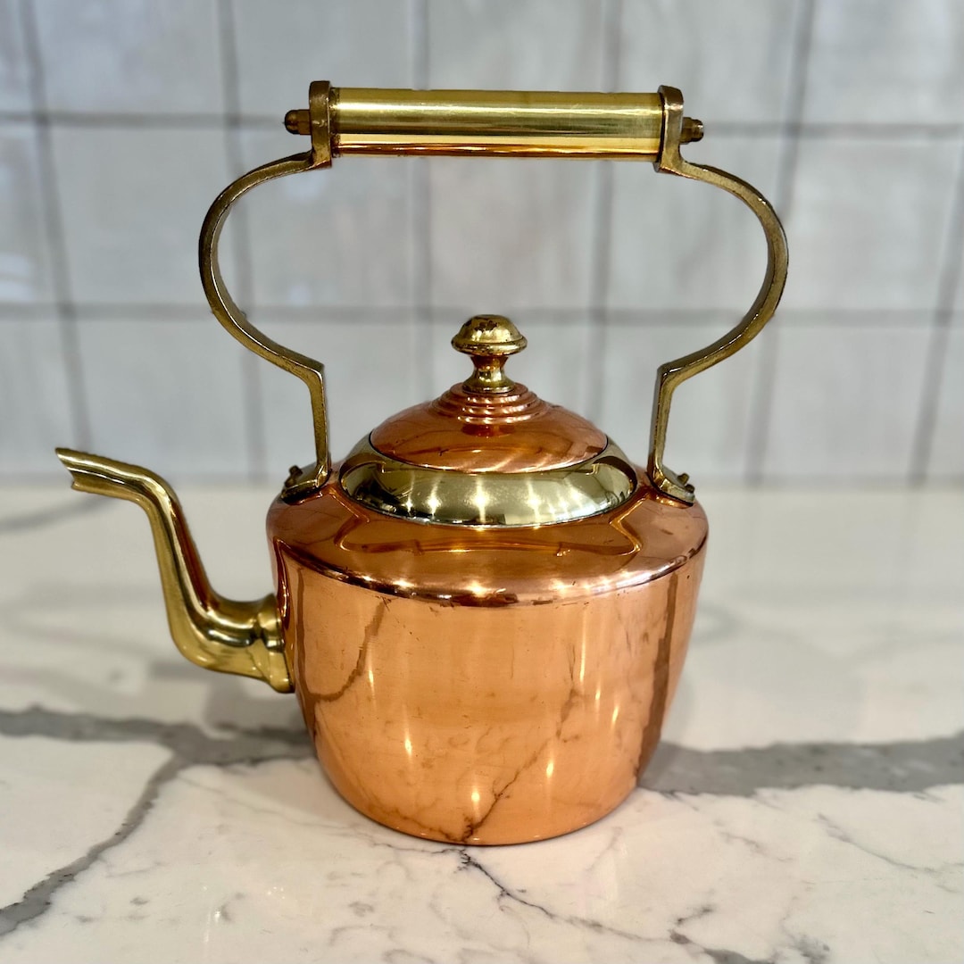Vintage COPPER KETTLE Old Dutch International Copper and Brass Kettle ...
