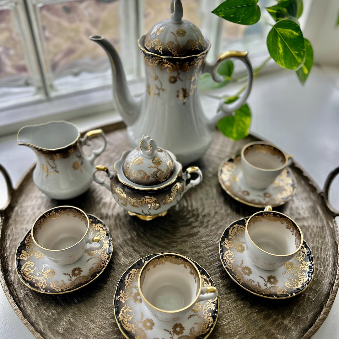 Vintage BAVARIA EBERTHAL West Germany Tea, Coffee, Hot Chocolate Set - Etsy