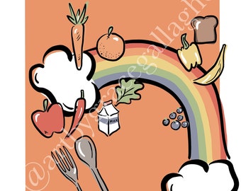 Eat the Rainbow! Nutrition Poster