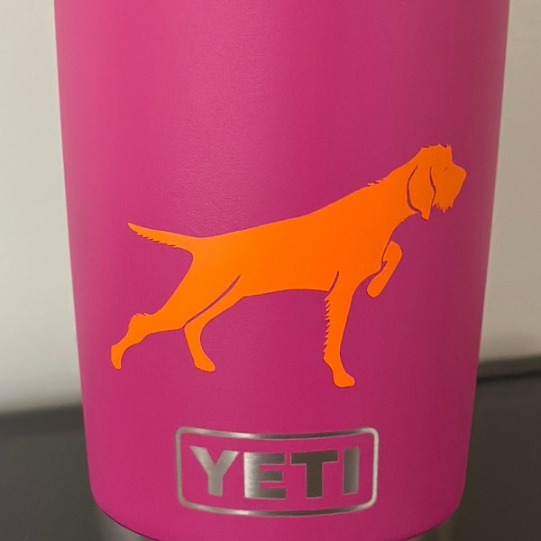 Hungarian Wirehaired Vizsla vinyl stickers great for water bottles, laptops, etc.