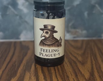 Plague Doctor Acrylic Snow Globe Tumbler | Gothic Oddities Gift