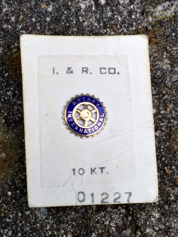 10K Rotary International Lapel Pin Vintage 1950's 