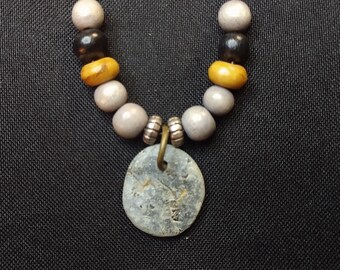Handcrafted Natural River Stone Necklace