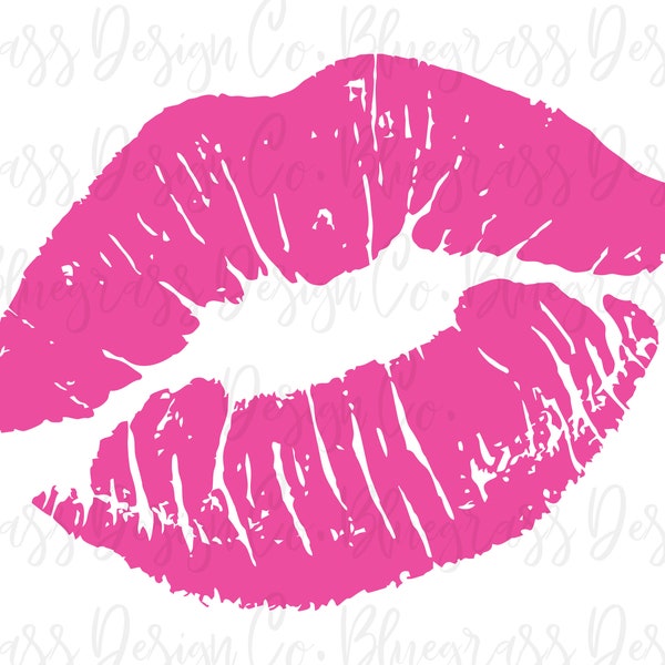 Pink lips, Kiss, Valentines Day PNG and SVG