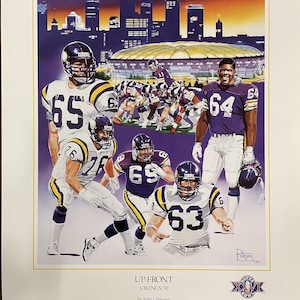 Minnesota Vikings Collector&#39;s Series #5  Commemorating Super Bowl XXVI (26) &quot;UP FRONT&quot;