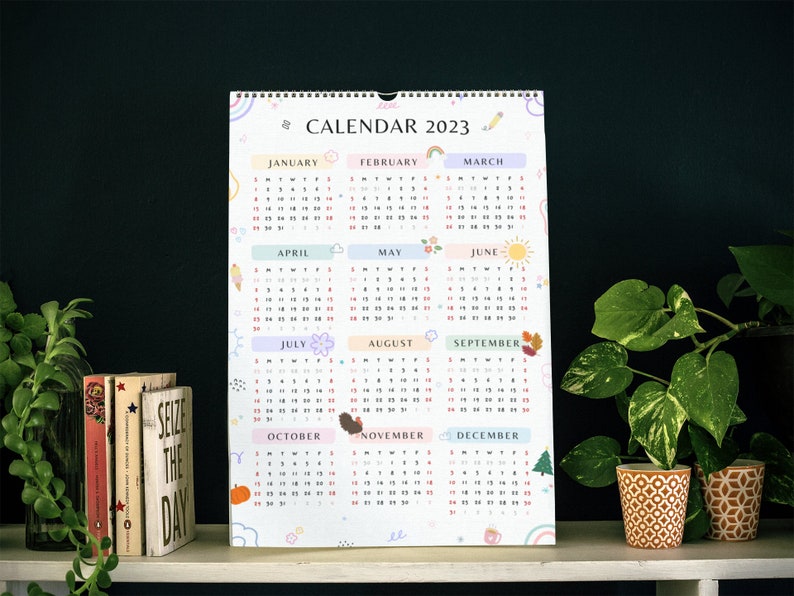 Cute Digital Downloadable and Printable 2023 Calendar Themed - Etsy