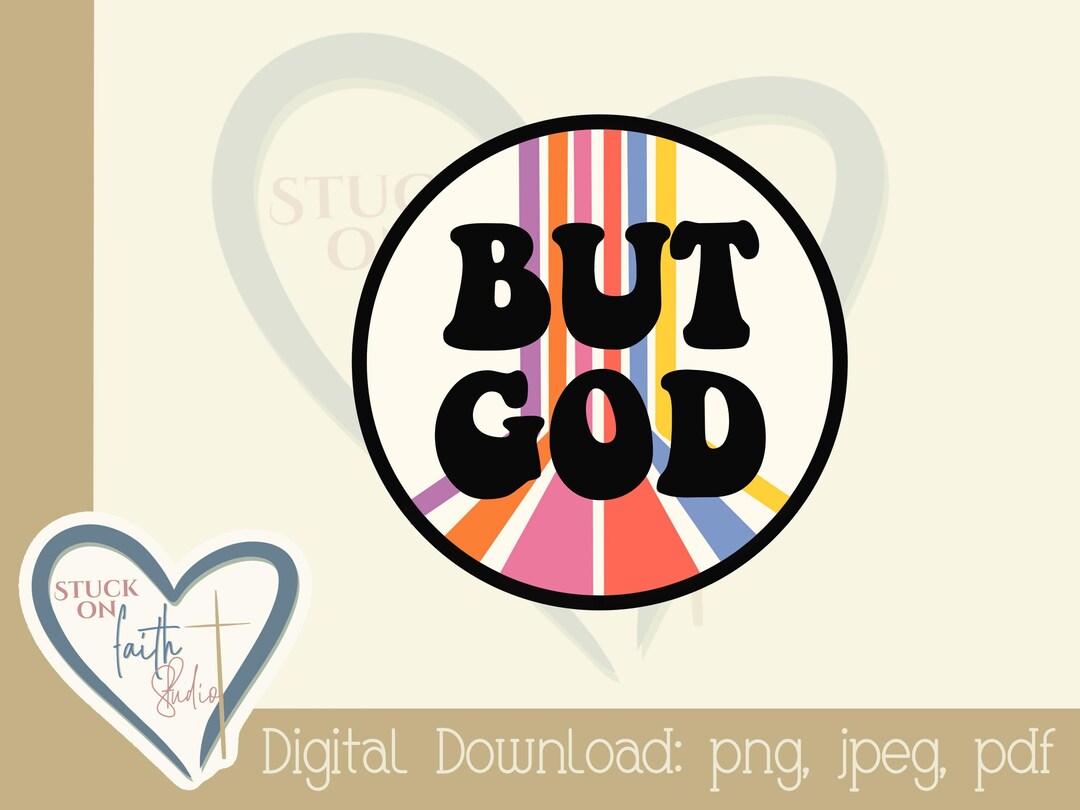 But God - Digital Download, Clip Art, Use for Stickers, Notecards ...