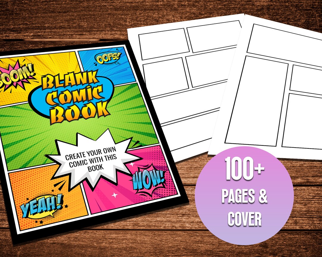Blank Comic Pages for Kids Comic Pages Blank Manga Blank - Etsy