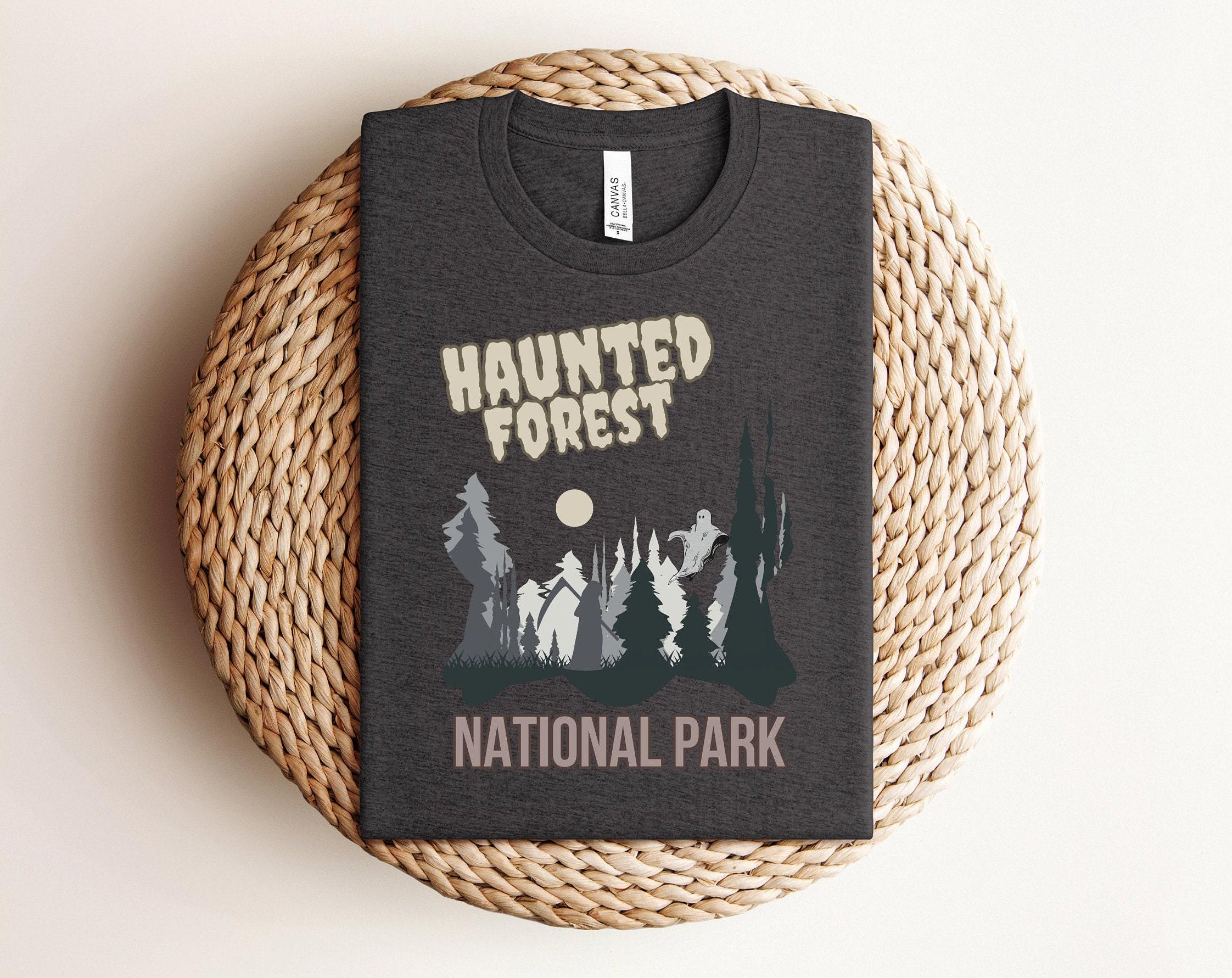 Discover Haunted Forest National Park T-Shirt, Halloween National Park T-shirt, Gift for National Park Lover, Gift for Hiker and Camper