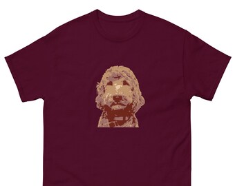 Cockapoo Doodle Dog - Maroon - Digital Printed Classic Tee, custom gifts for pet owners, gift for dog mom, gift for dog dad