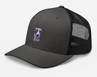 Pitbull Dog grijs/zwart Trucker Cap - cadeaus voor hondenmoeder