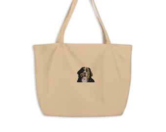 Perro de montaña bernés - Bolsa de tela orgánica grande