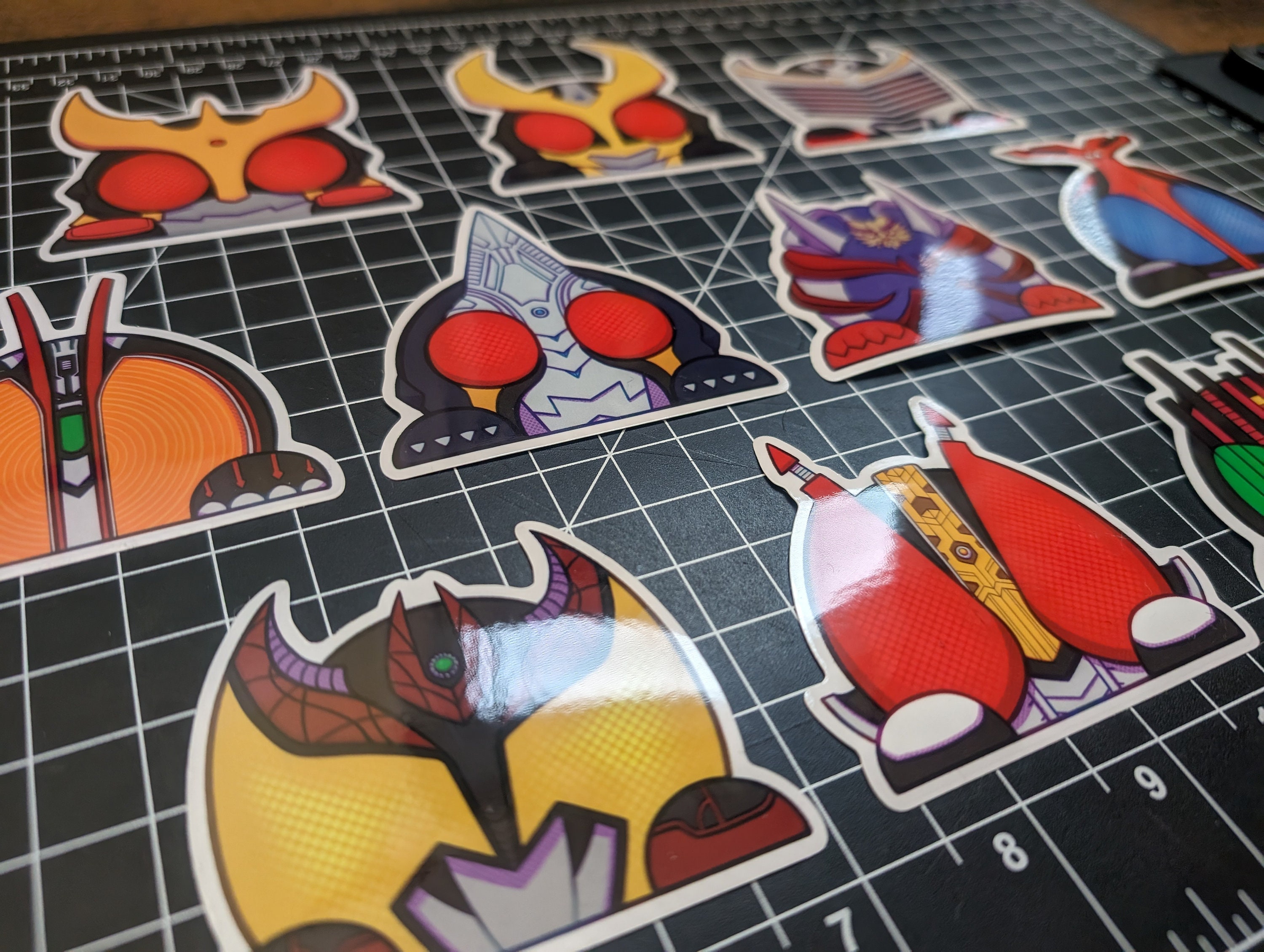 Kamen Rider Clear/borderless Peeking Stickers [heisei Part 1] - Etsy