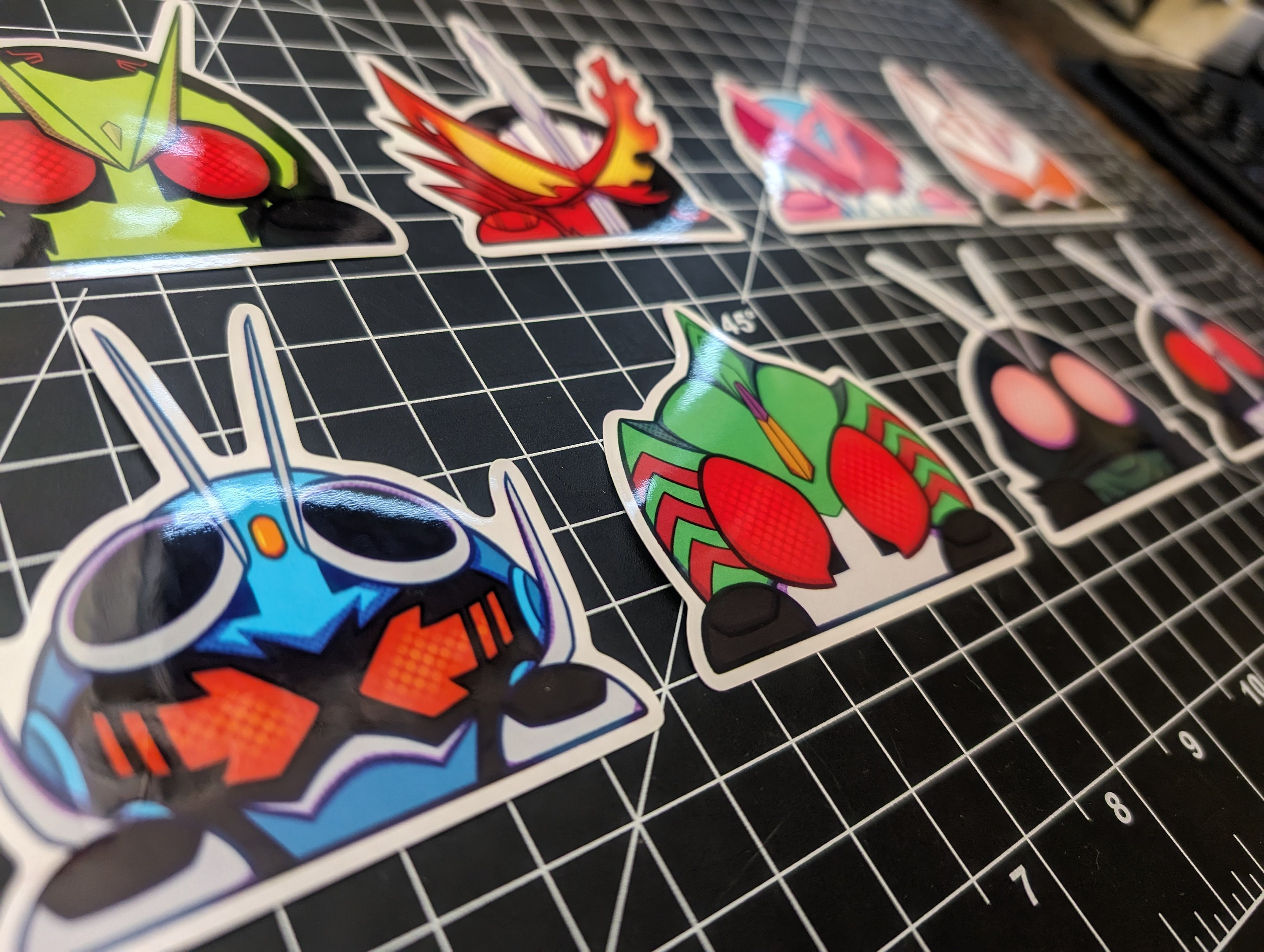 Kamen Rider Clear/borderless Peeker Stickers [reiwa and Others] - Etsy