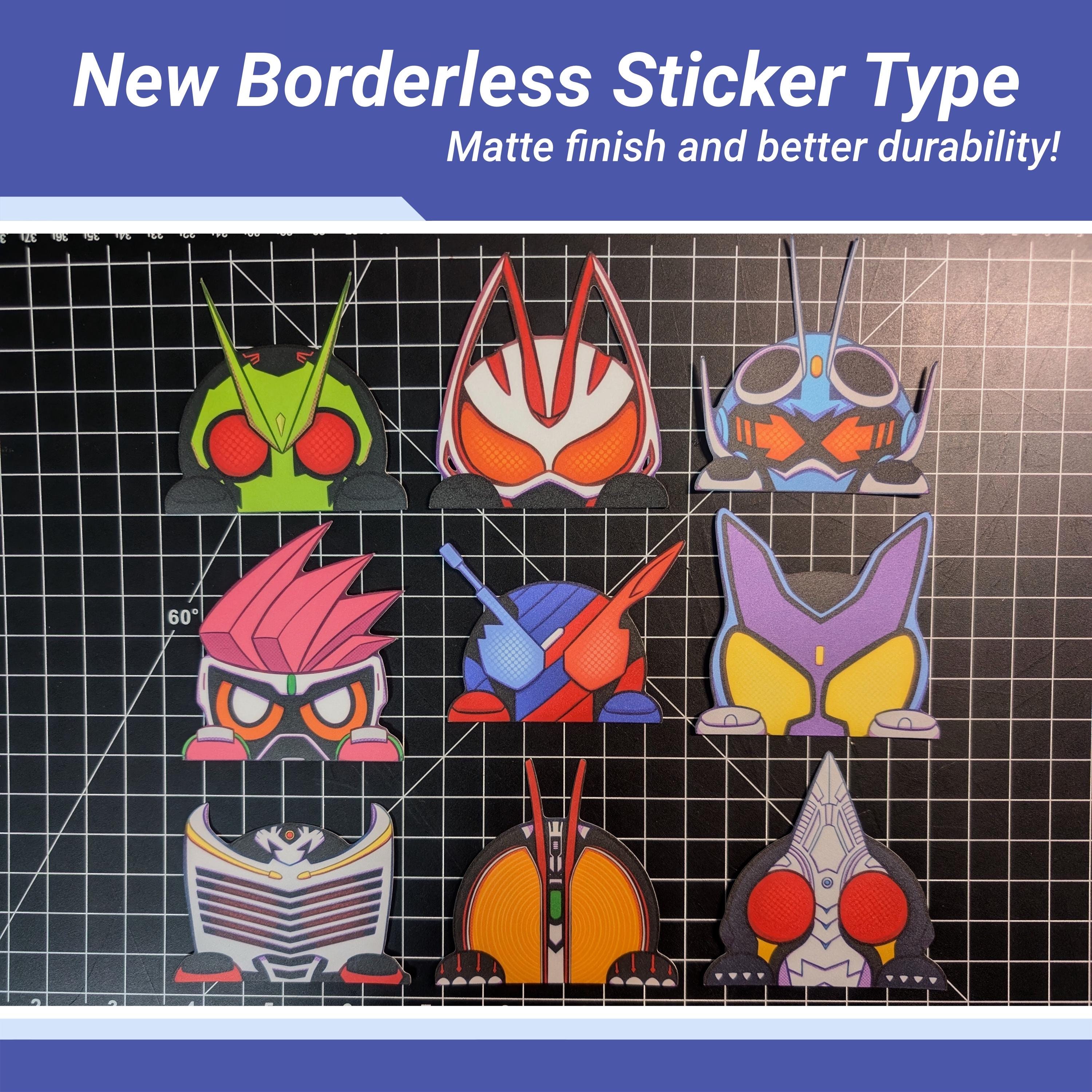 Kamen Rider Clear/borderless Peeking Stickers [heisei Part 1] - Etsy