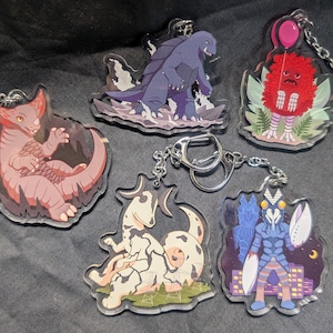 Ultraman and Gamera Kaiju Acrylic Charms