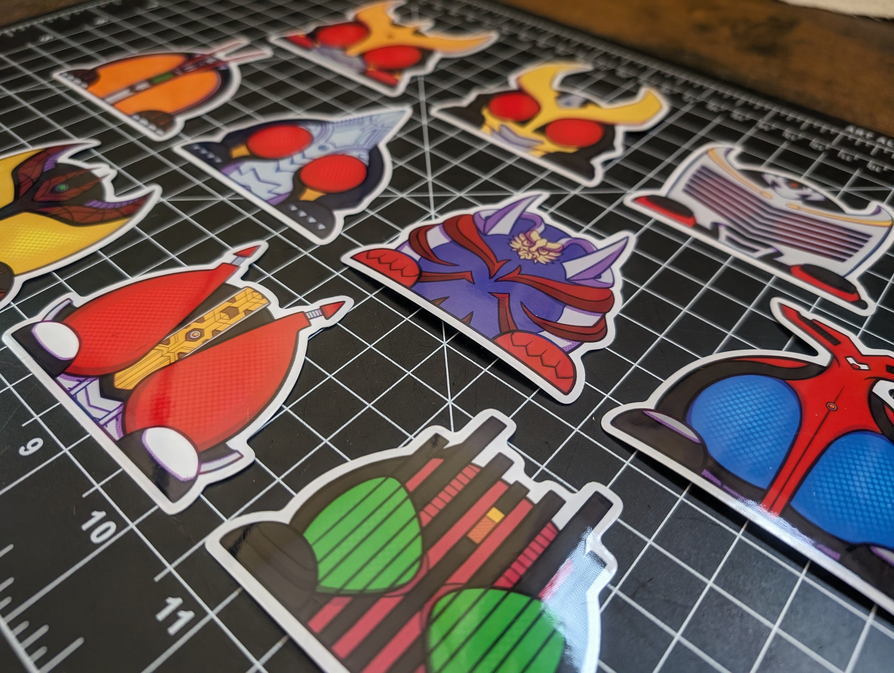 Kamen Rider Clear/borderless Peeking Stickers [heisei Part 1] - Etsy