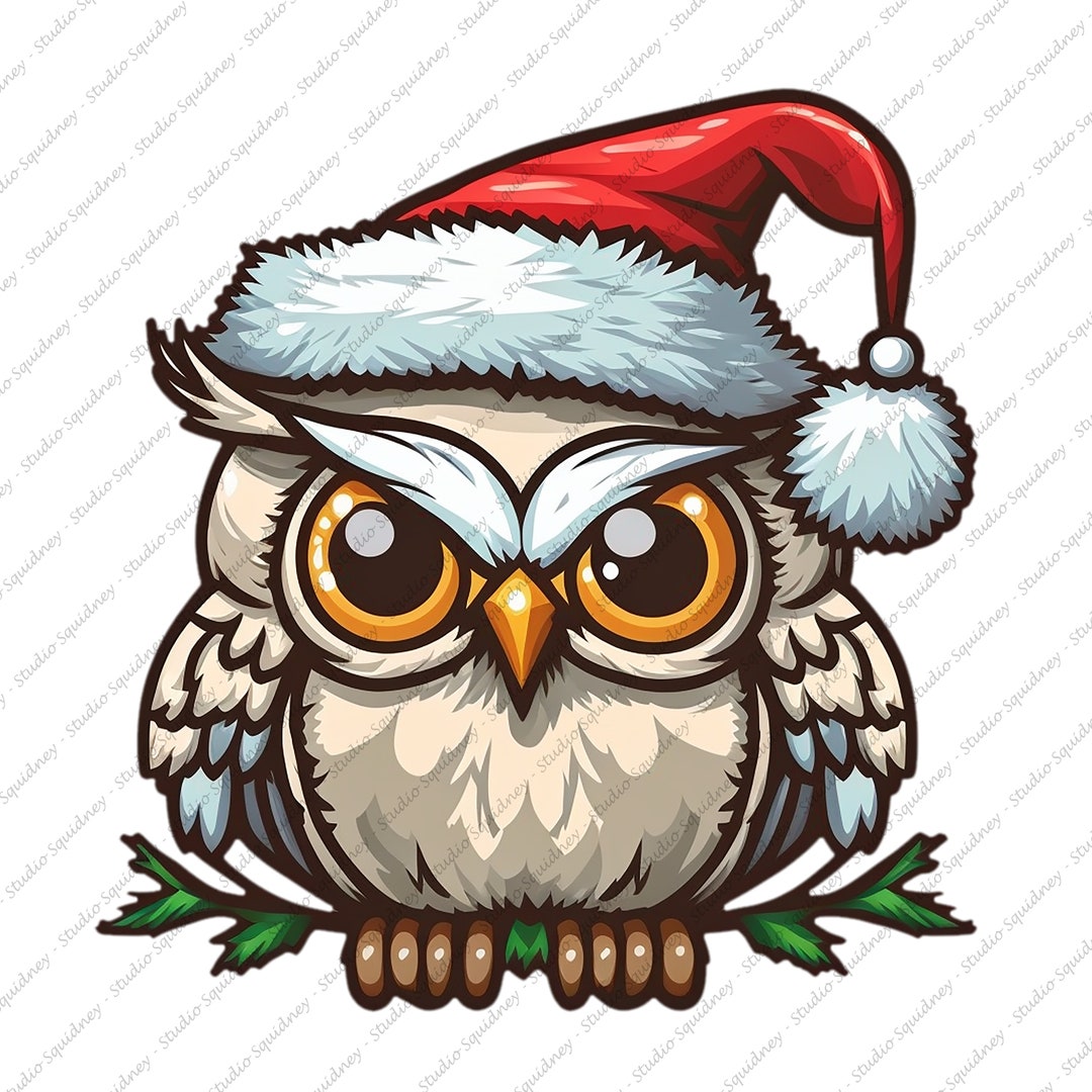 Christmas Owl PNG, Merry Christmas Owl Sublimation Design, Owl PNG, Owl ...