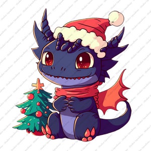 Christmas Dragon PNG, Merry Christmas Dragon Sublimation Design, Dragon PNG, Dragon PNG