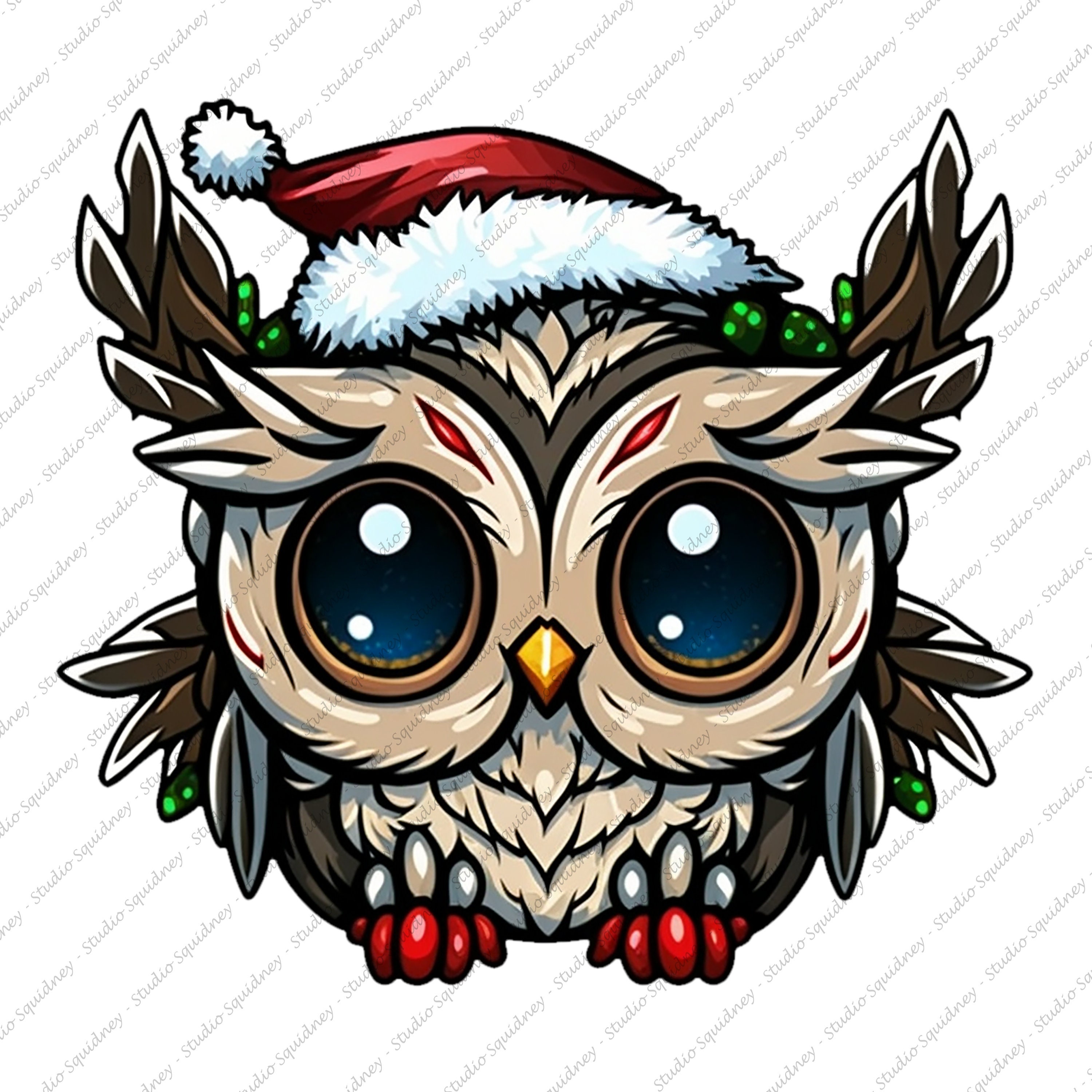 Christmas Owl PNG, Merry Christmas Owl Sublimation Design, Owl PNG, Owl PNG